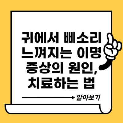 귀에서 삐소리 느껴지는 이명 증상의 원인, 치료하는 법