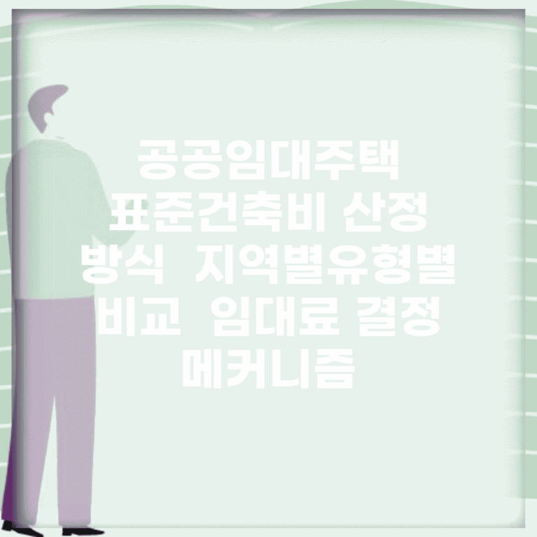 공공임대주택 표준건축비 산정 방식 | 지역별·유형별 비교 | 임대료 결정 메커니즘