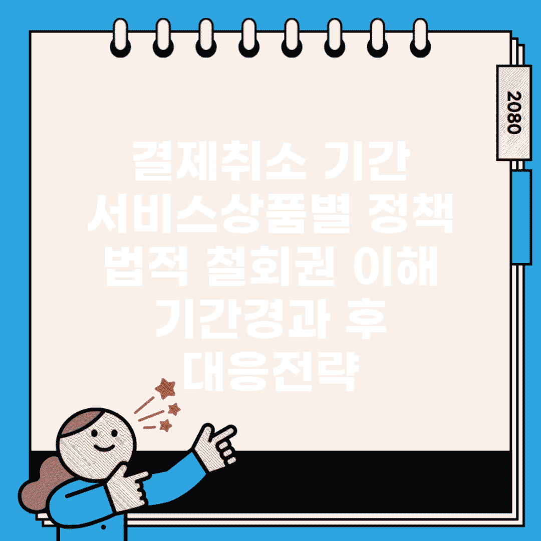 결제취소 기간 서비스/상품별 정책 | 법적 철회권 이해 | 기간경과 후 대응전략