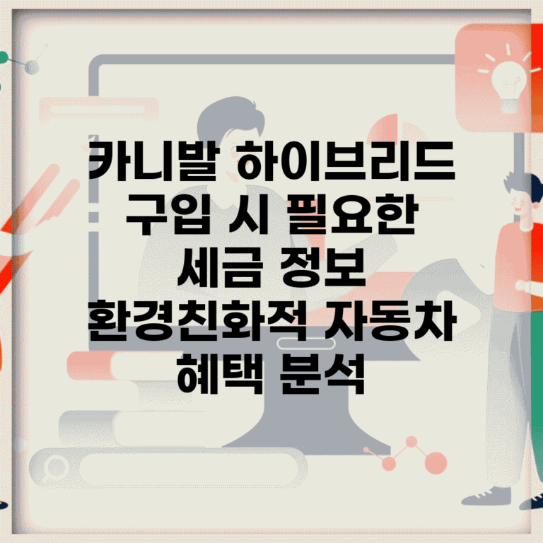 카니발 하이브리드 구입 시 필요한 세금 정보 | 환경친화적 자동차 혜택 분석