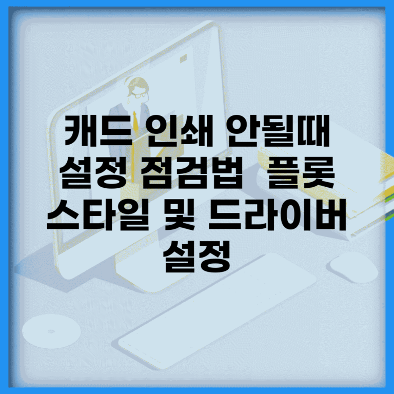 캐드 인쇄 안될때 설정 점검법 | 플롯 스타일 및 드라이버 설정