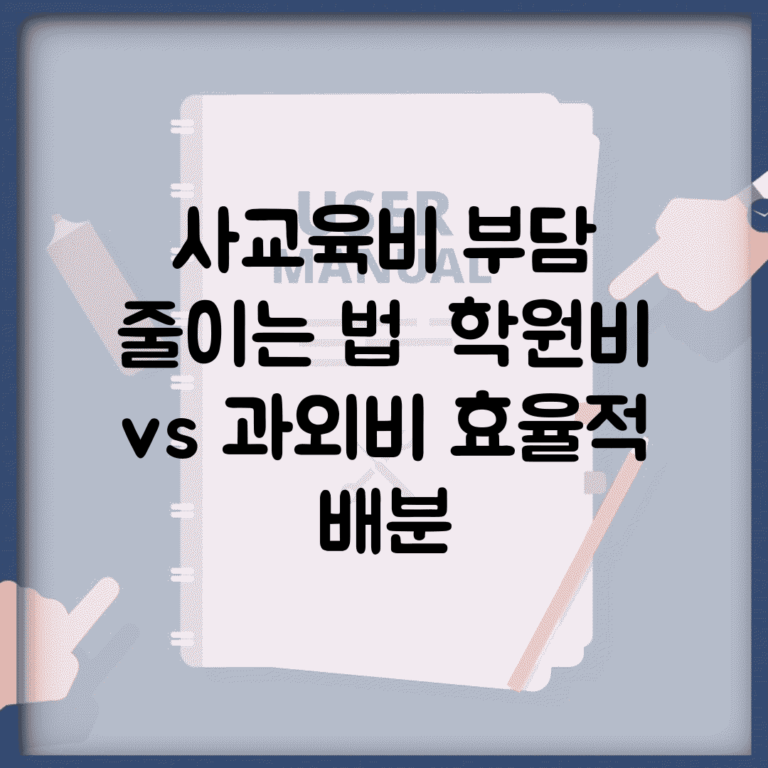 사교육비 부담 줄이는 법 | 학원비 vs 과외비 효율적 배분