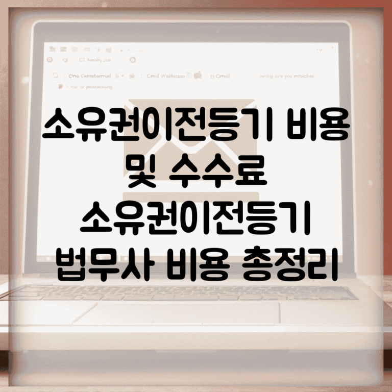 소유권이전등기 비용 및 수수료 | 소유권이전등기 법무사 비용 총정리