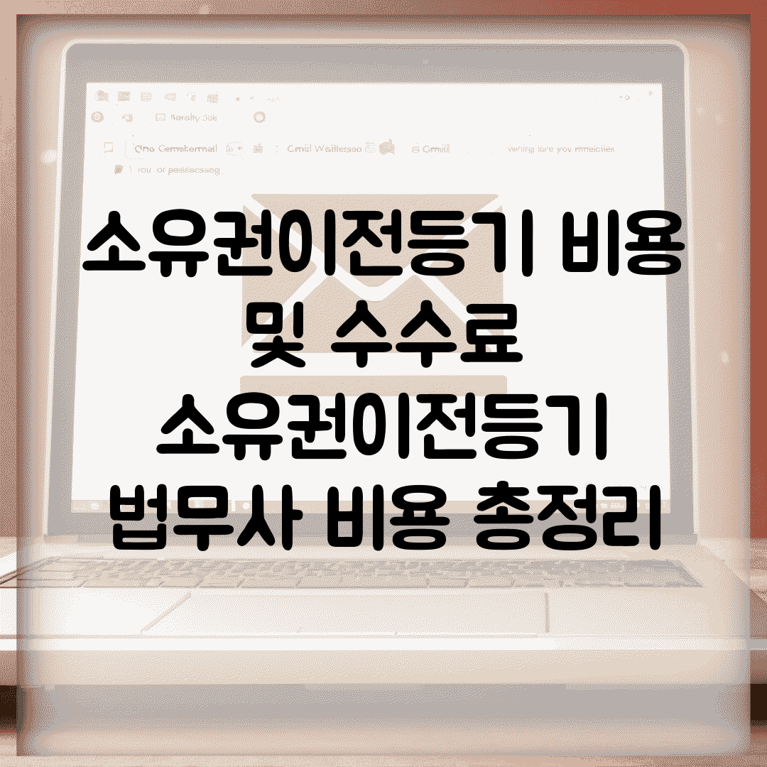 소유권이전등기 비용 및 수수료 | 소유권이전등기 법무사 비용 총정리