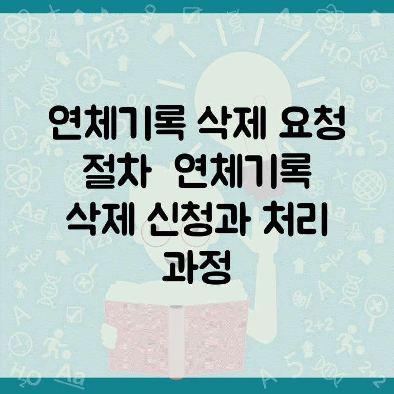 연체기록 삭제 요청 절차 | 연체기록 삭제 신청과 처리 과정