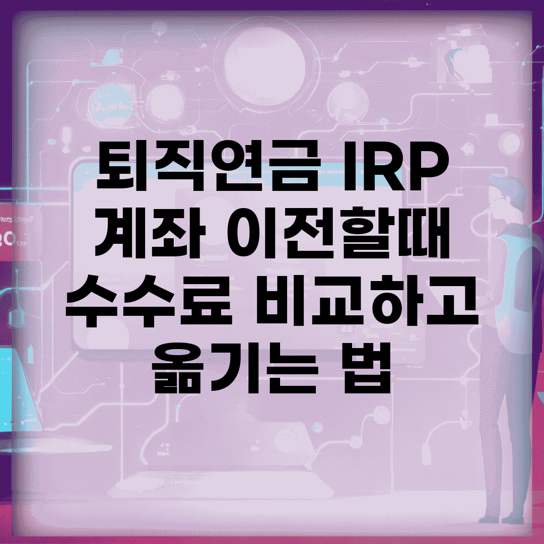 퇴직연금 IRP 계좌 이전할때 | 수수료 비교하고 옮기는 법