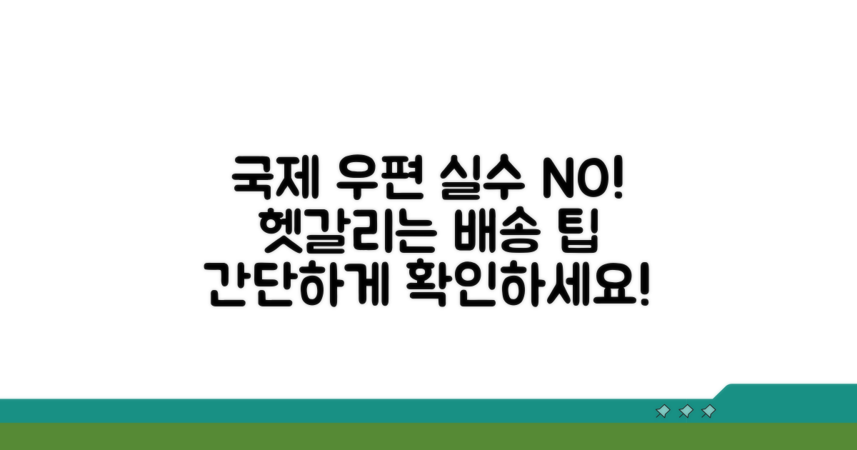 국제 우편 실수 방지 팁