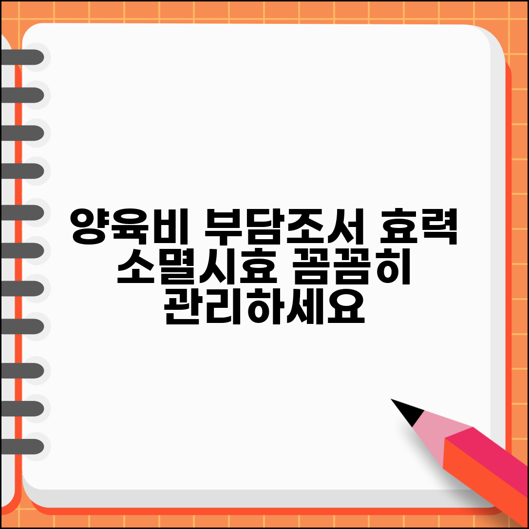 양육비 부담조서 효력 | 양육비 부담조서 소멸시효 관리