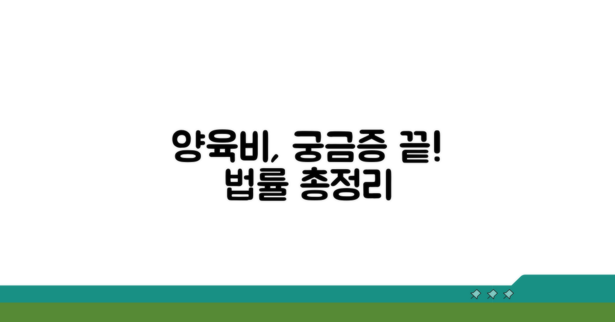 양육비 관련 법률, 궁금증 해소