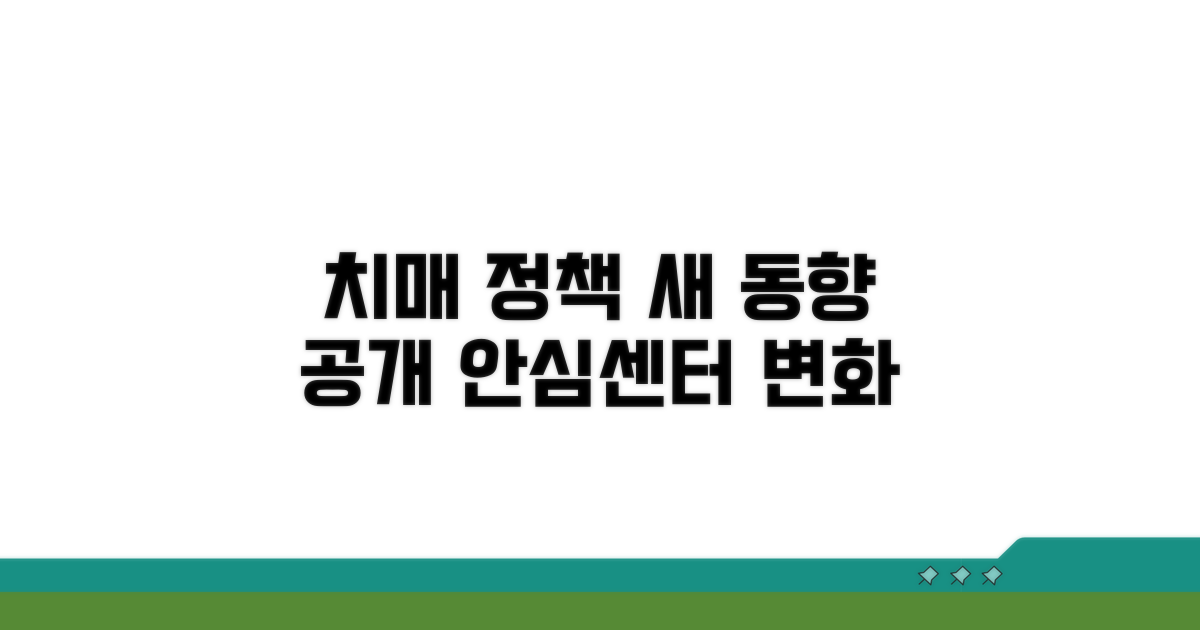 치매안심센터 관련 정책 동향