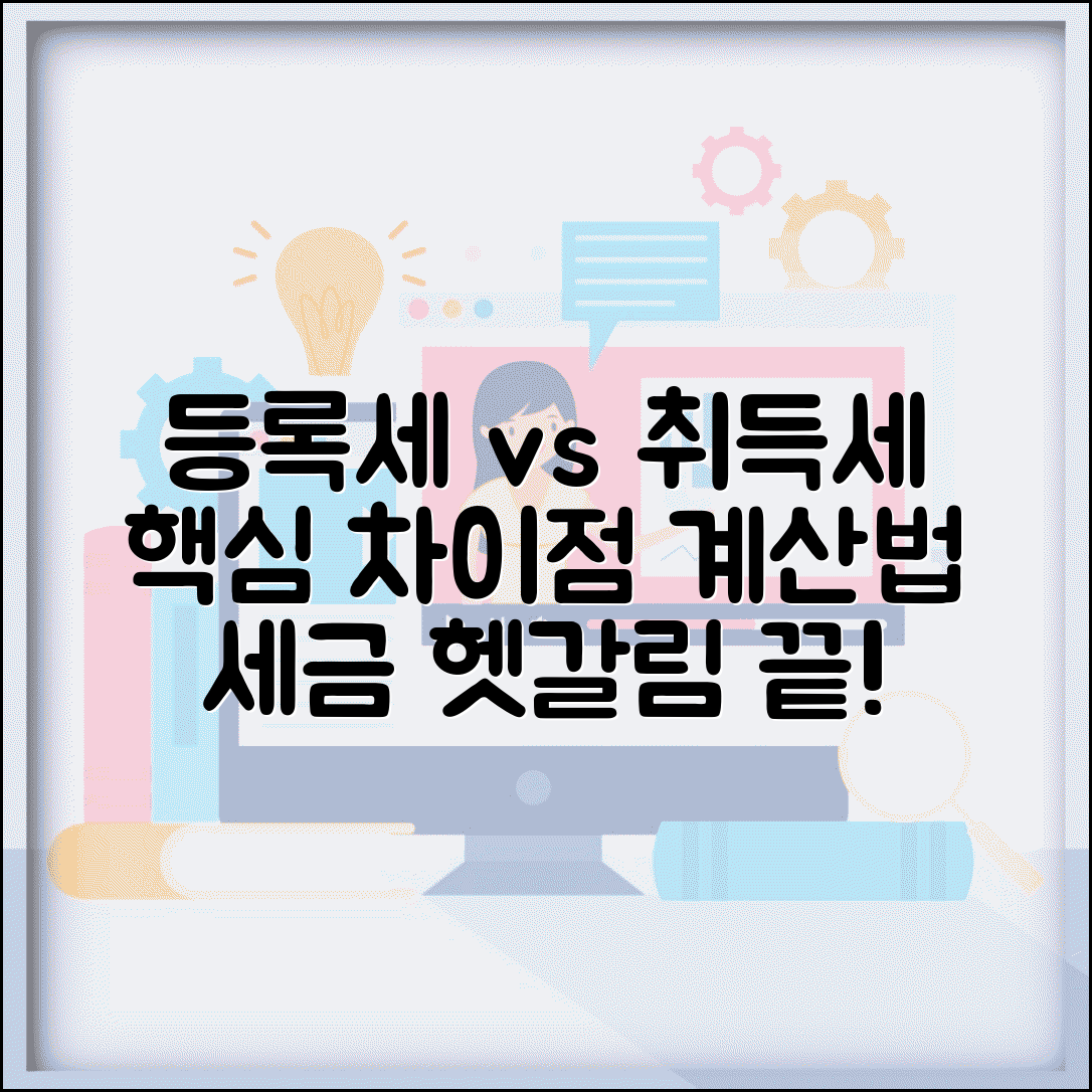등록세 취득세 차이점 | 등록세와 취득세 개념과 계산 방법 비교