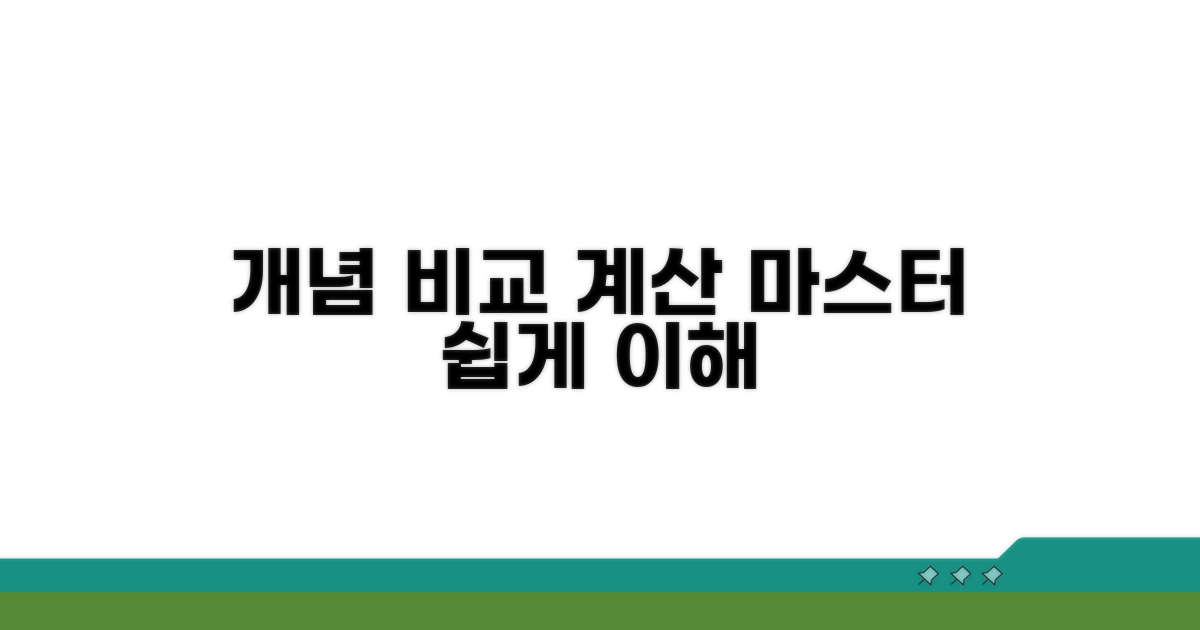 개념 비교와 계산 방법