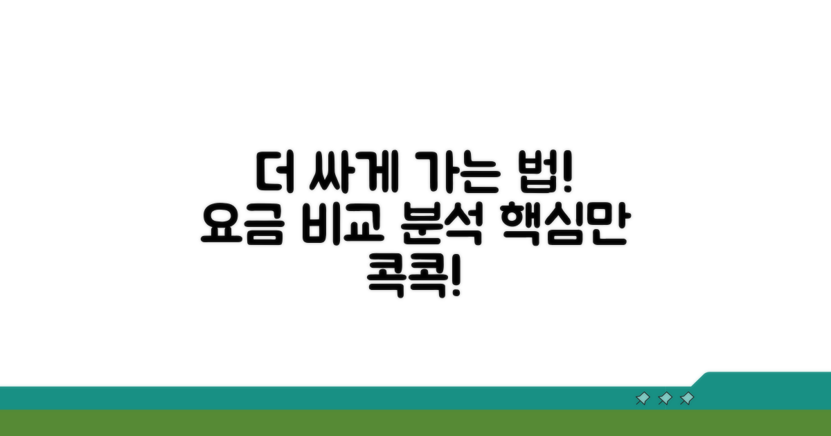 알고 가면 더 싸다! 요금 비교 분석