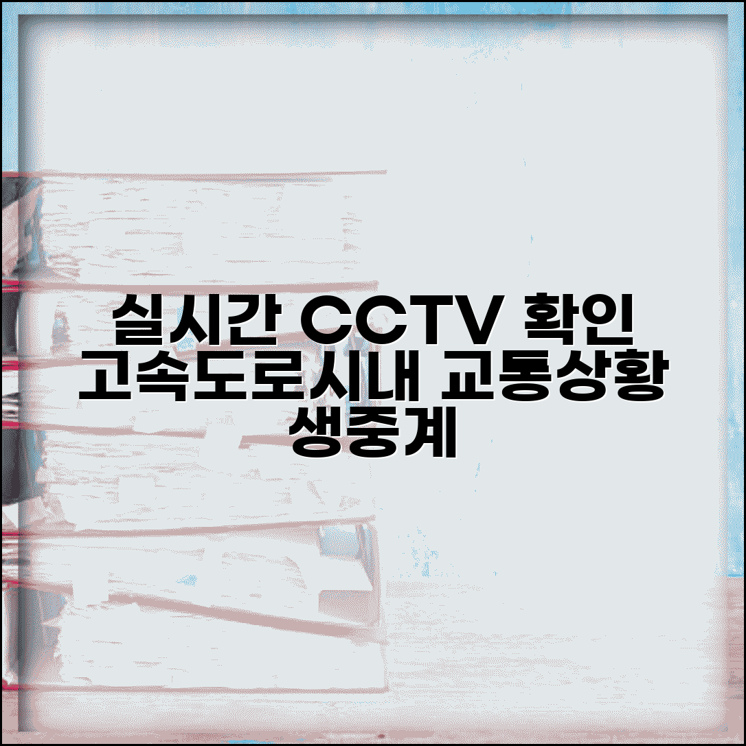 실시간 도로cctv 확인 | 고속도로 시내 도로 교통상황 CCTV
