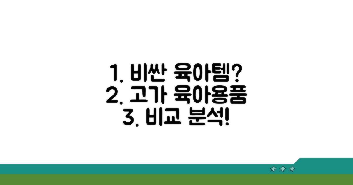 고가 육아용품 비교 분석