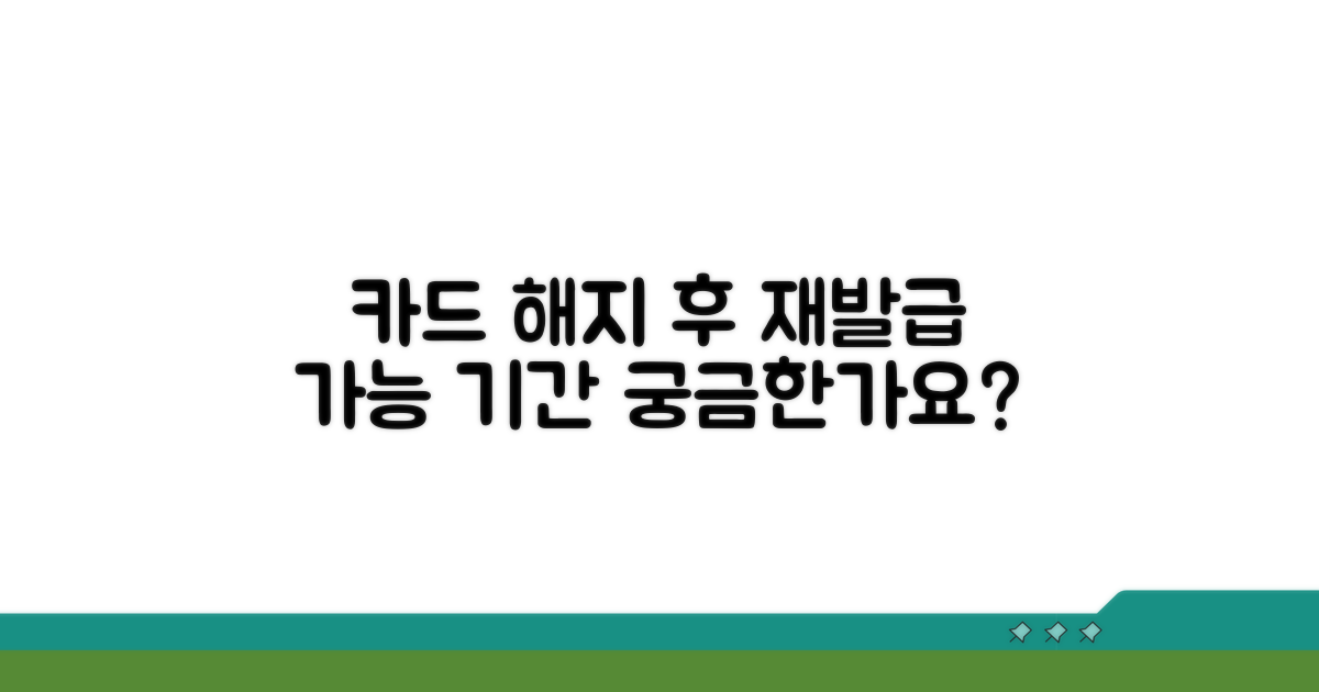 카드 해지 후 재발급 가능 기간