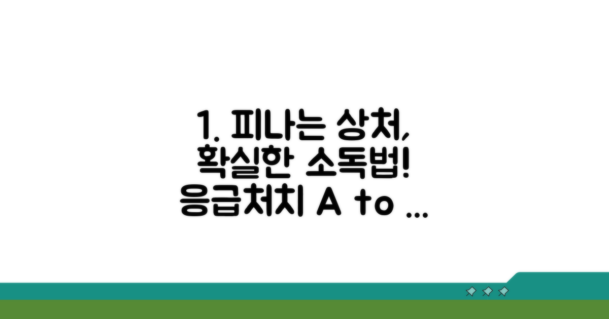 피나는 상처 소독 방법