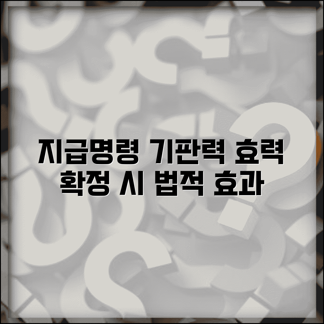 지급명령 기판력 및 효력 | 지급명령서 확정 시 법적 효과