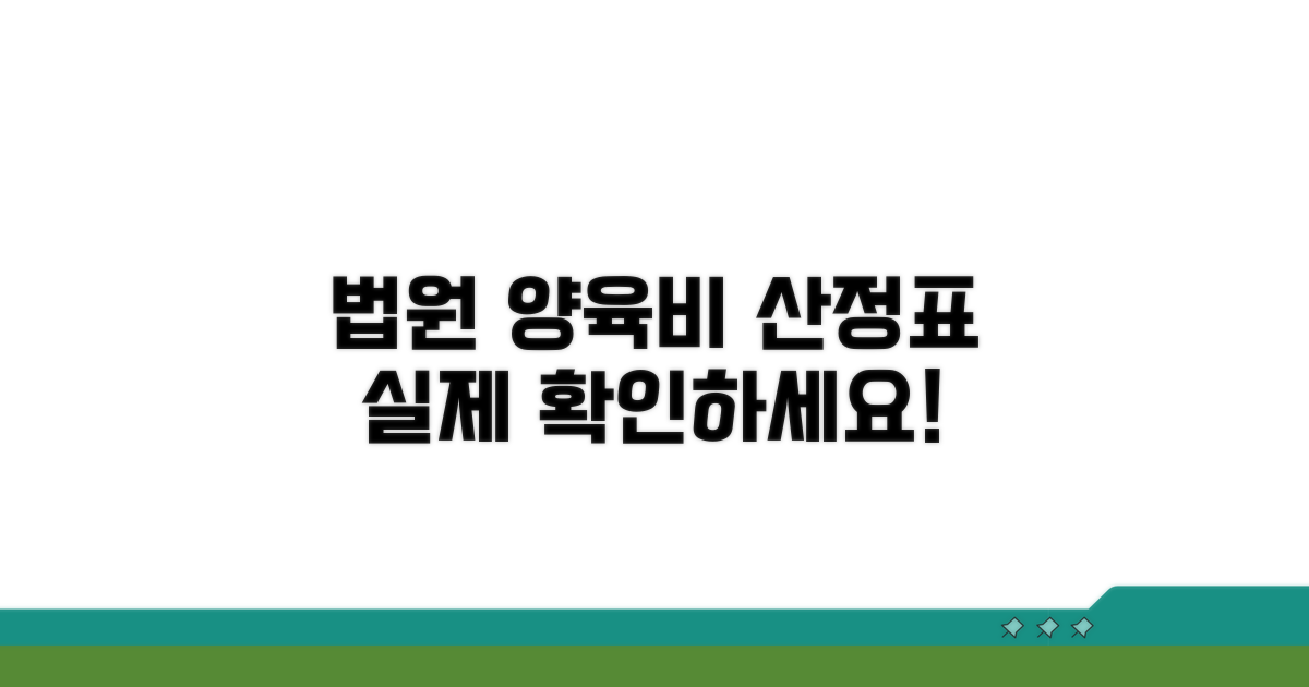 법원 양육비 산정표 실제 적용