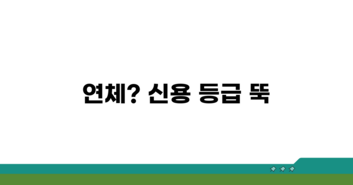 연체 시 신용등급에 미치는 영향