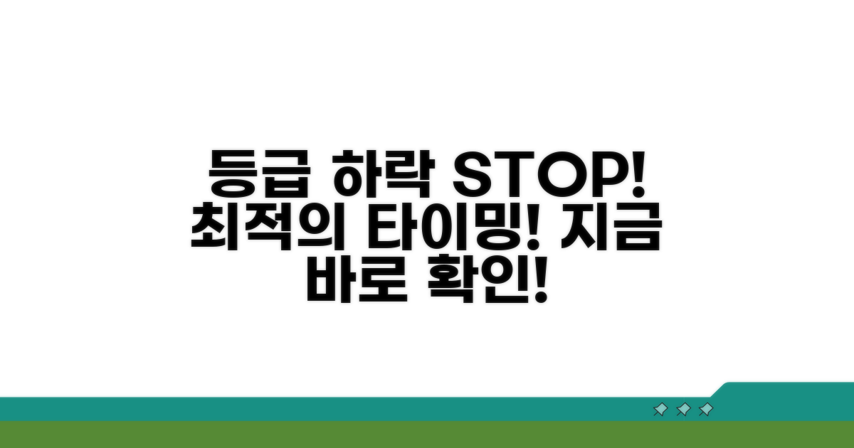등급 하락 막는 최적 시점