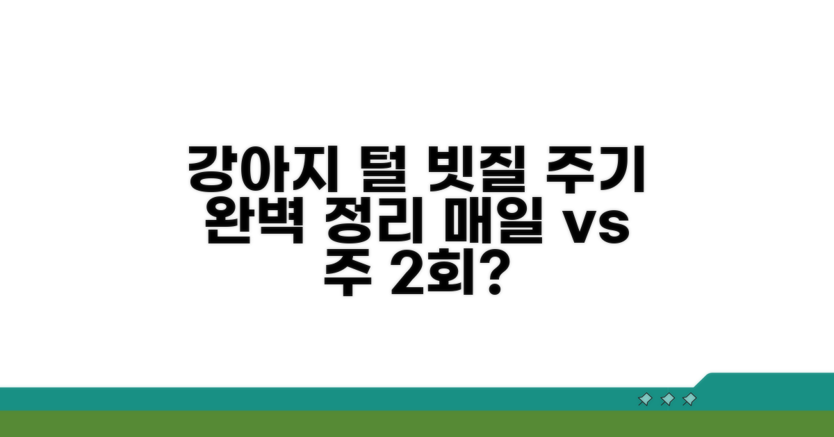 강아지 털 빗질 주기 완벽 정리