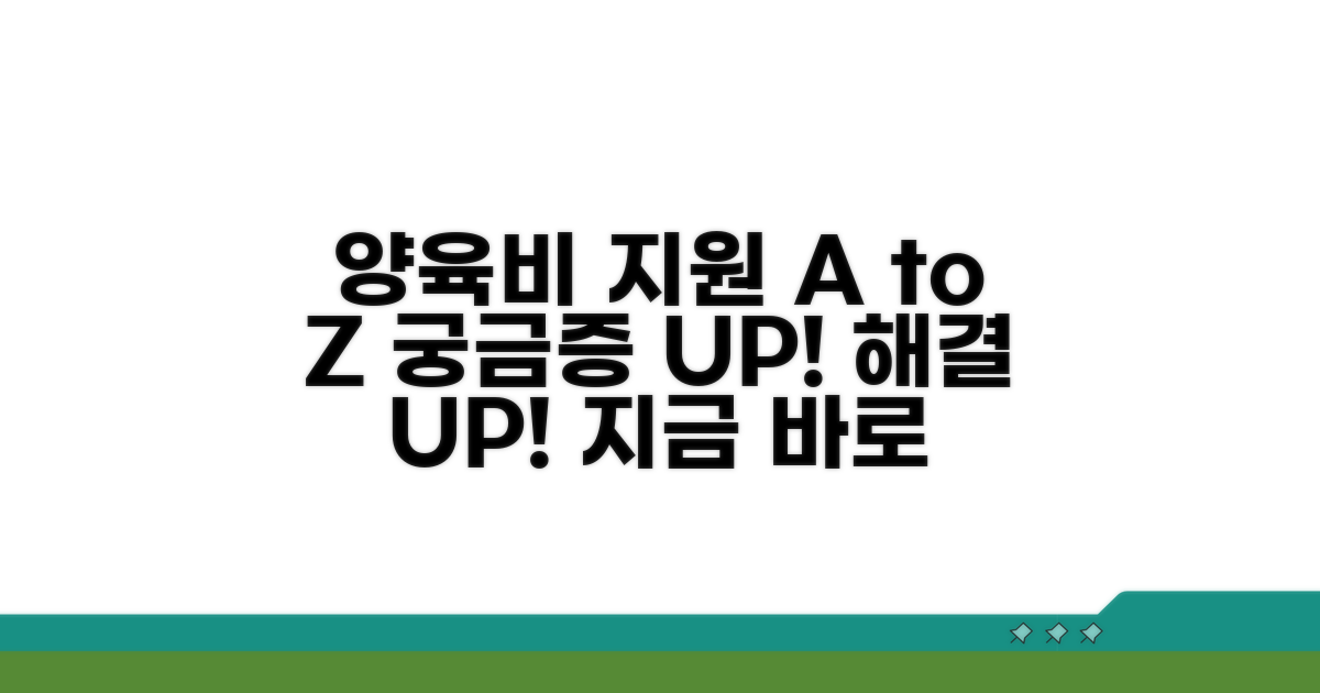 양육비 지원, 궁금증 해결