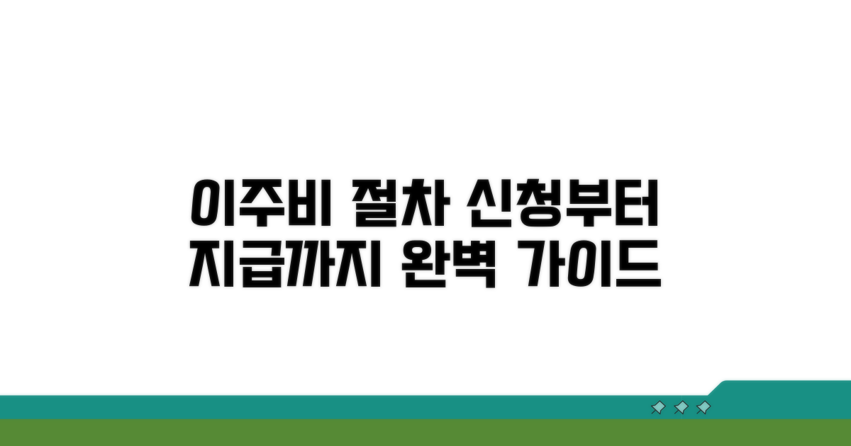 신청부터 지급까지, 이주비 절차 완전 정복