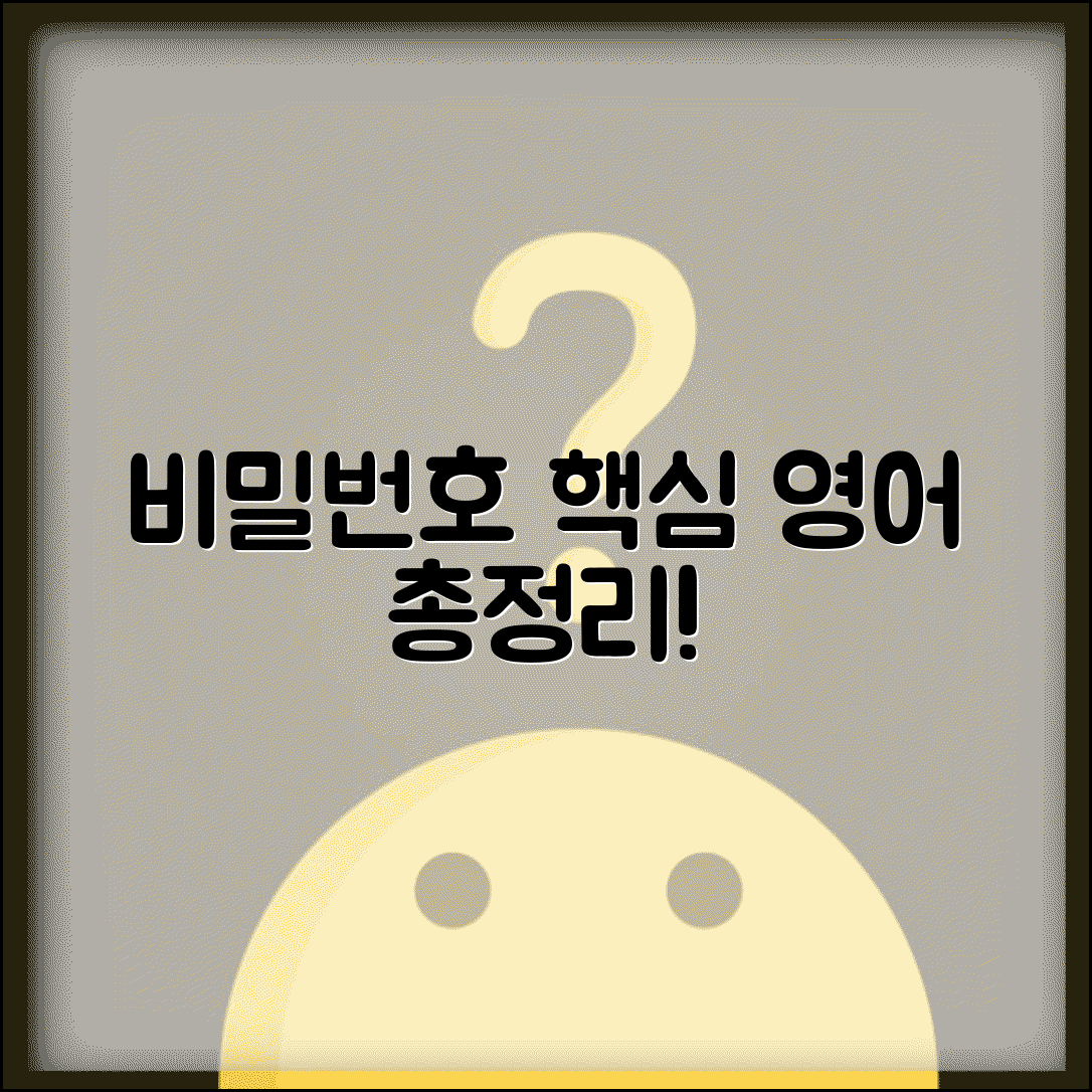 비밀번호 영어 표현과 보안 용어 총정리