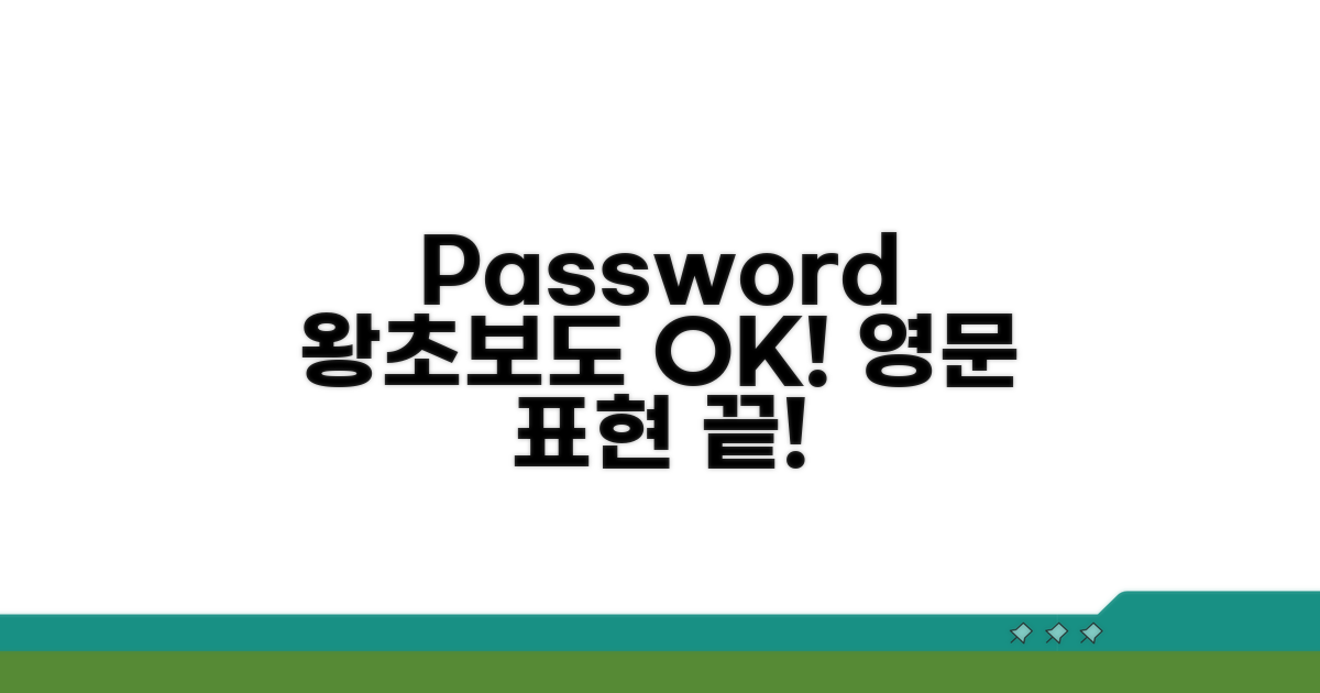 Password 영어 표현 완벽 정리