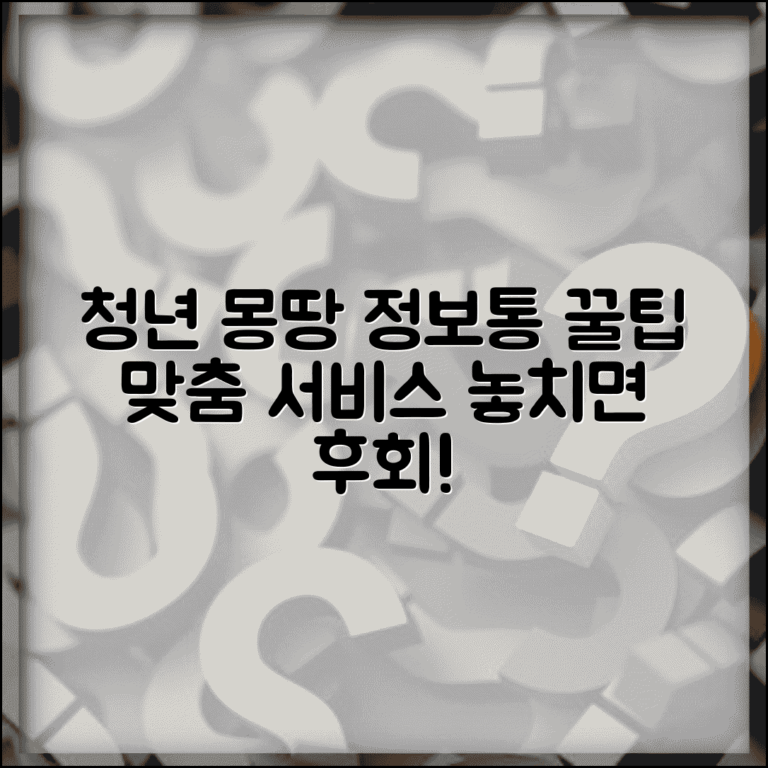 청년 몽땅 정보통 활용법과 맞춤형 서비스 찾기