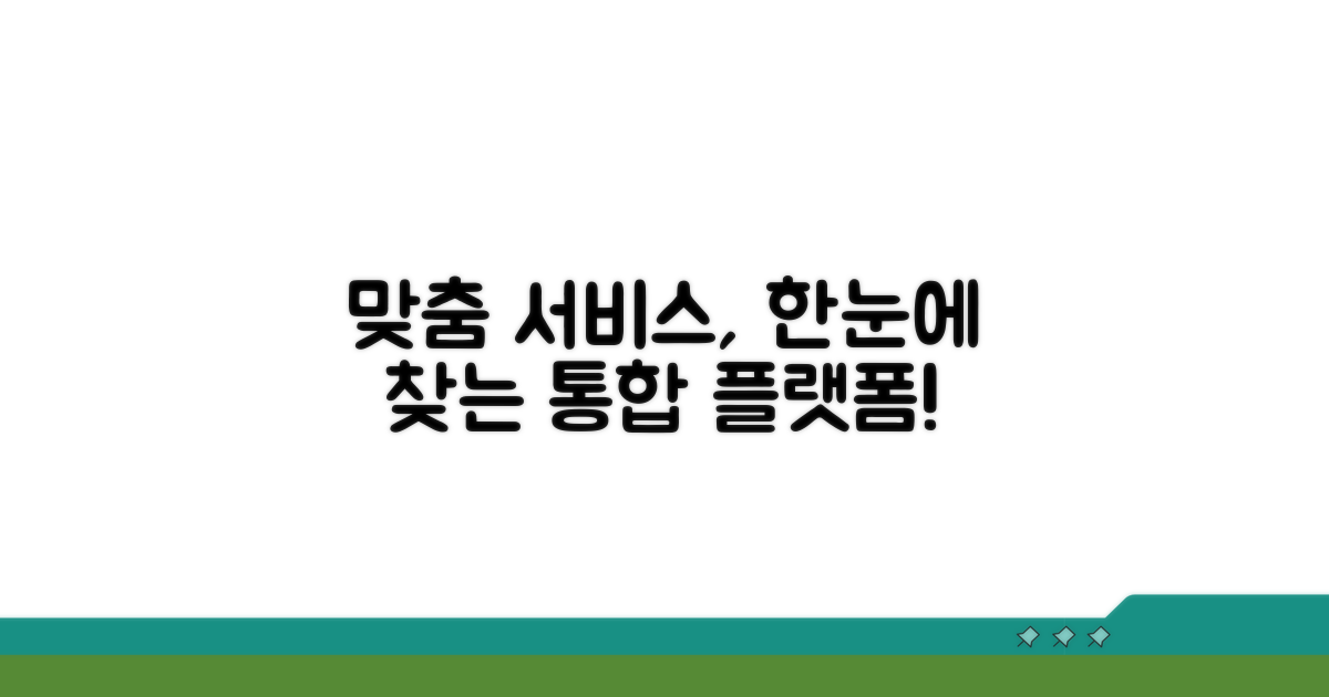 통합 플랫폼에서 맞춤 서비스 찾기
