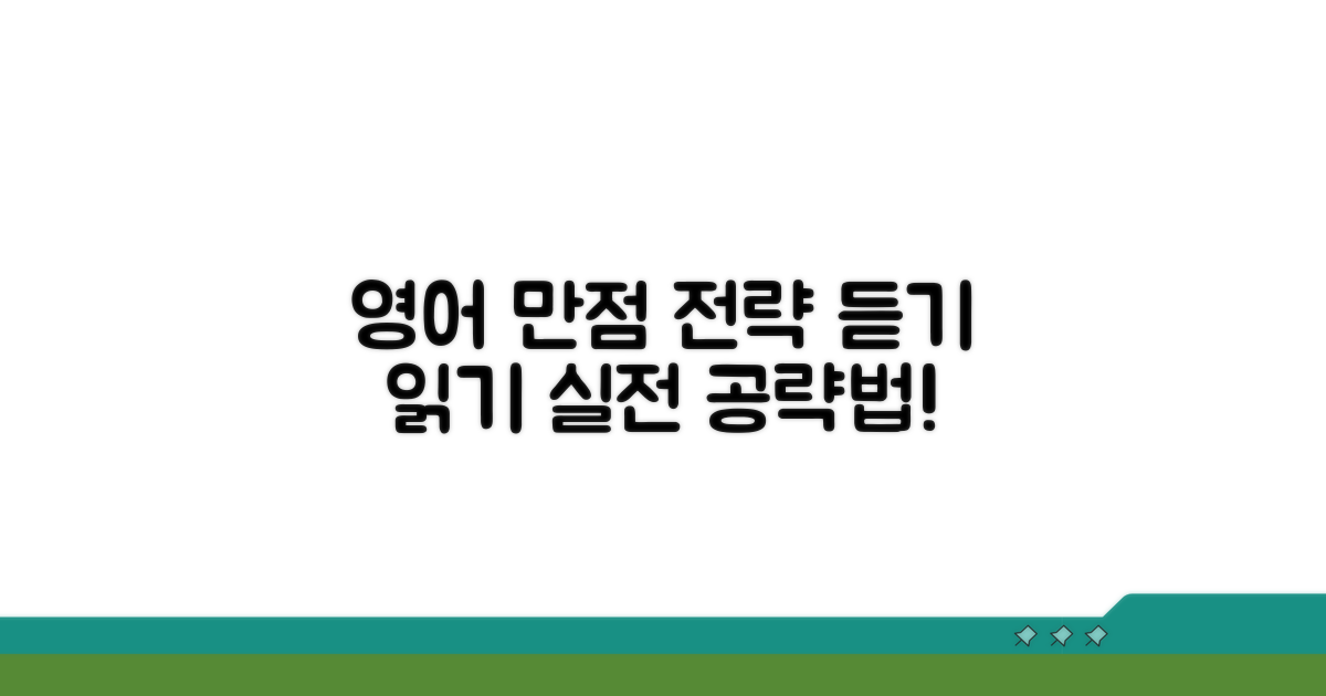 영어: 듣기, 읽기 만점 전략
