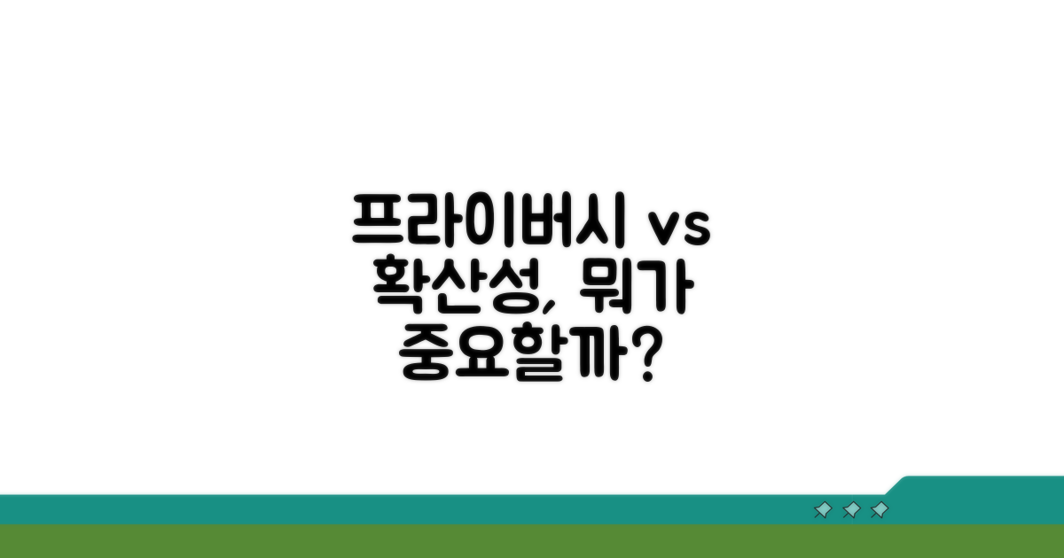 프라이버시 vs 확산성, 어떤 게 중요할까?