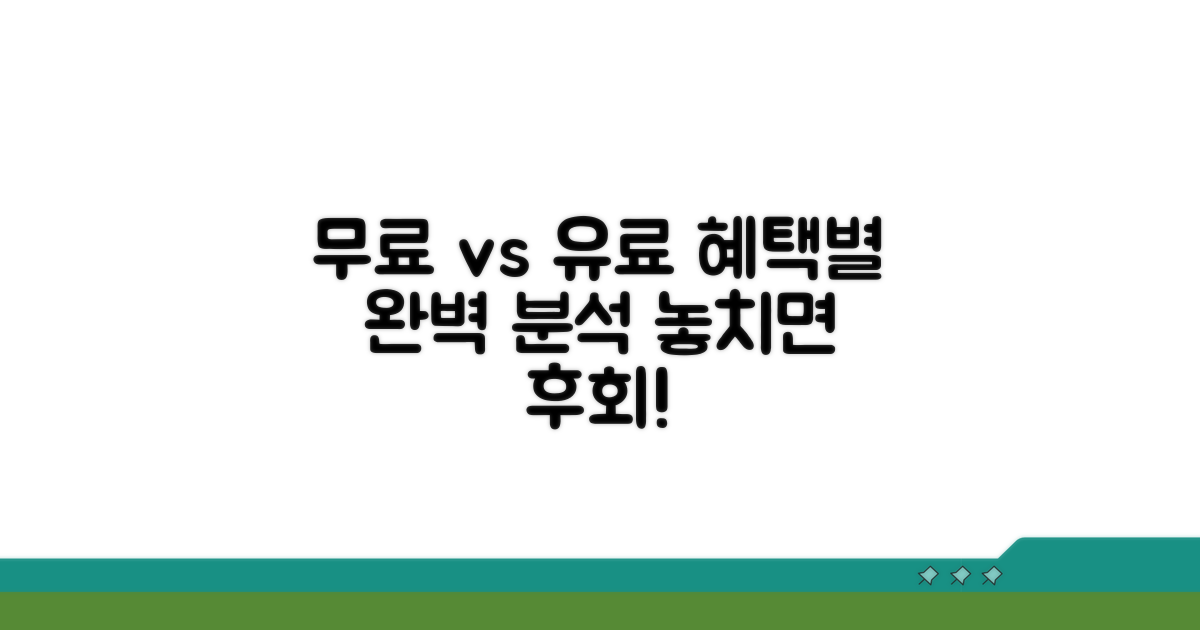 무료 vs 유료, 혜택별 완벽 비교 분석