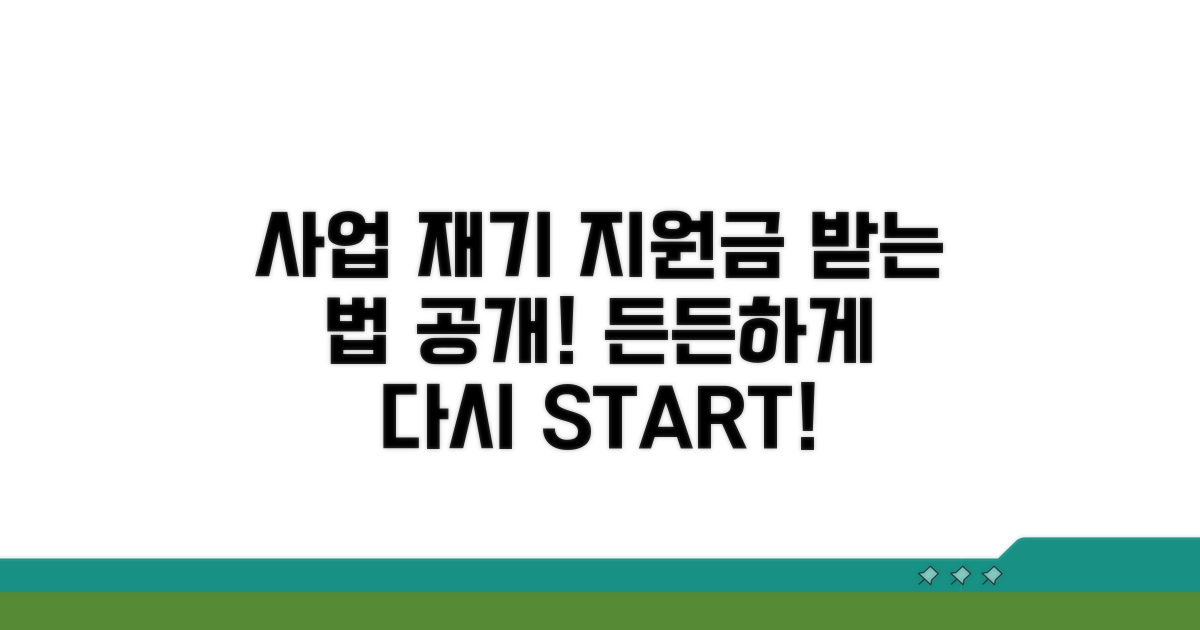 사업 재기, 든든한 지원금 받는 법