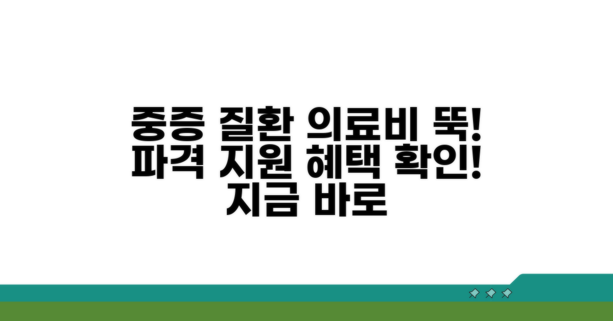 중증 질환 의료비 경감 조회
