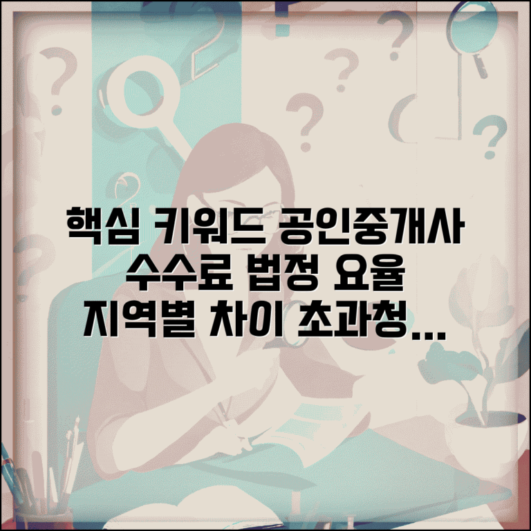 공인중개사 수수료 법정 요율 지역별 차이와 초과청구 대응