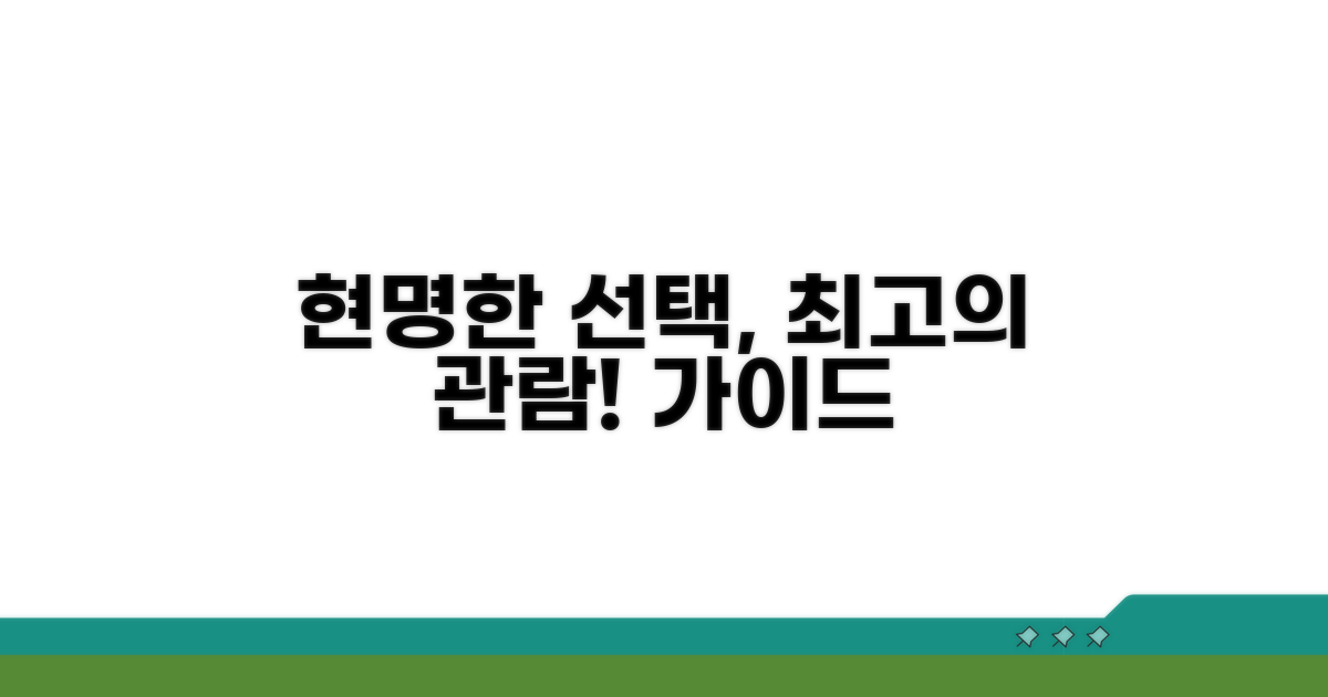 현명한 관람을 위한 선택 가이드