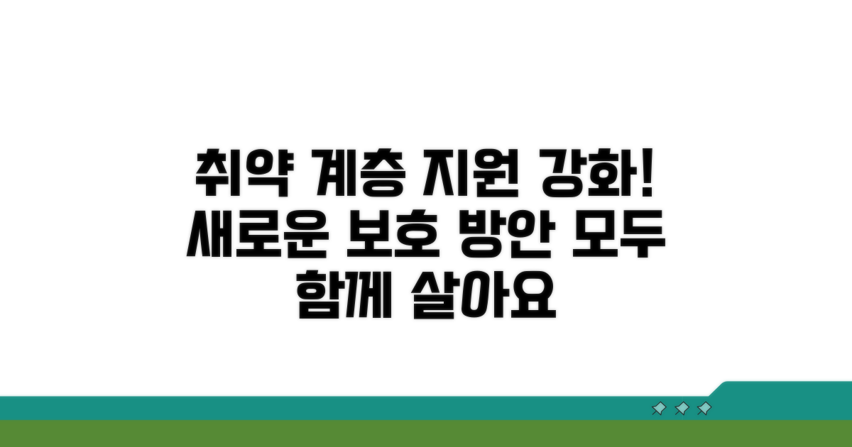 취약 계층 보호 강화 방안