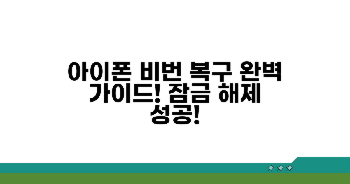 아이폰 비밀번호 복구 절차