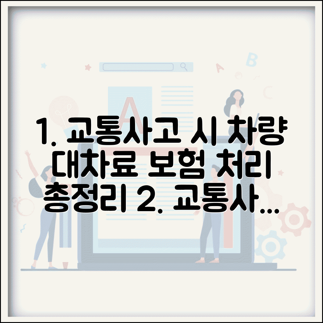 교통사고 후 차 렌트비, 누가 내나요? 대차료 보험처리 총정리