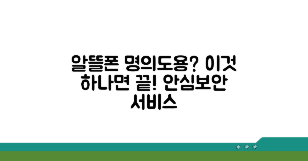 알뜰폰 명의도용 방지 서비스