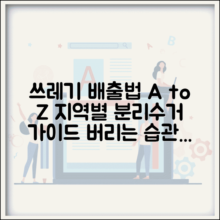 생활쓰레기배출방법 지역별 안내 | 올바른 분리수거와 배출 요령 총정리