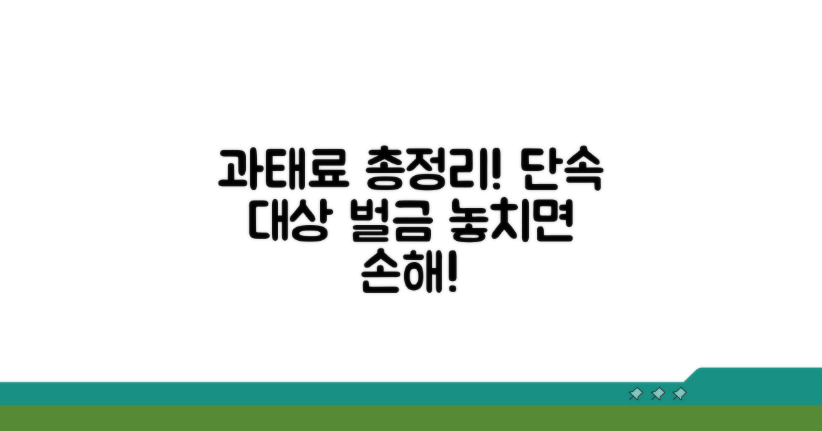 단속 대상 및 과태료 정보 총정리