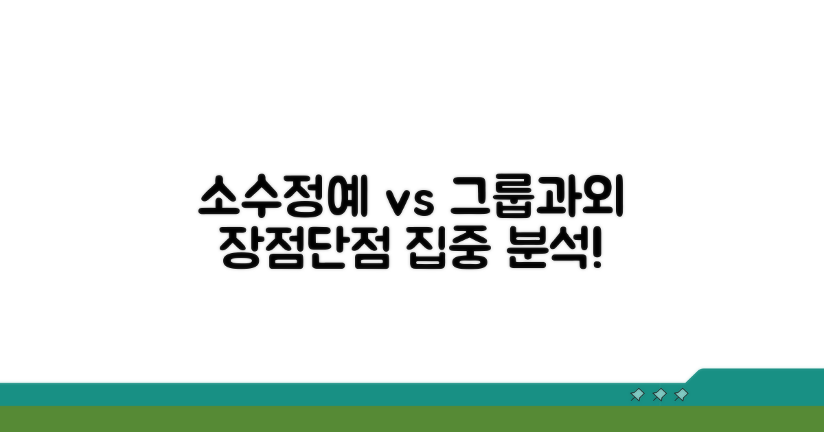 소수정예 장점과 그룹과외 장단점