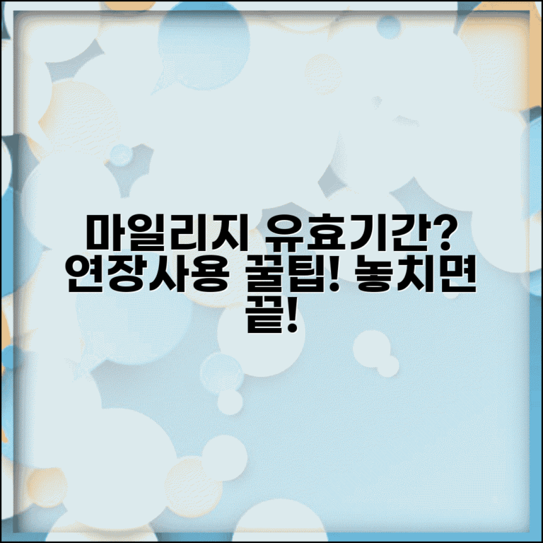 마일리지 이용기간 | 항공 마일리지 유효 기간 연장 및 사용 팁 총정리