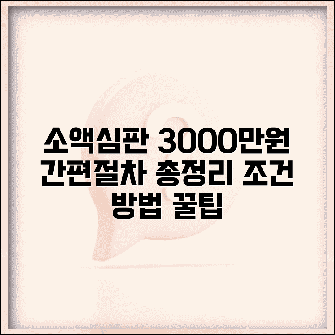 소액심판 3000만원 | 소액사건 심판 한도액과 간이절차 적용 방법 및 조건 총정리
