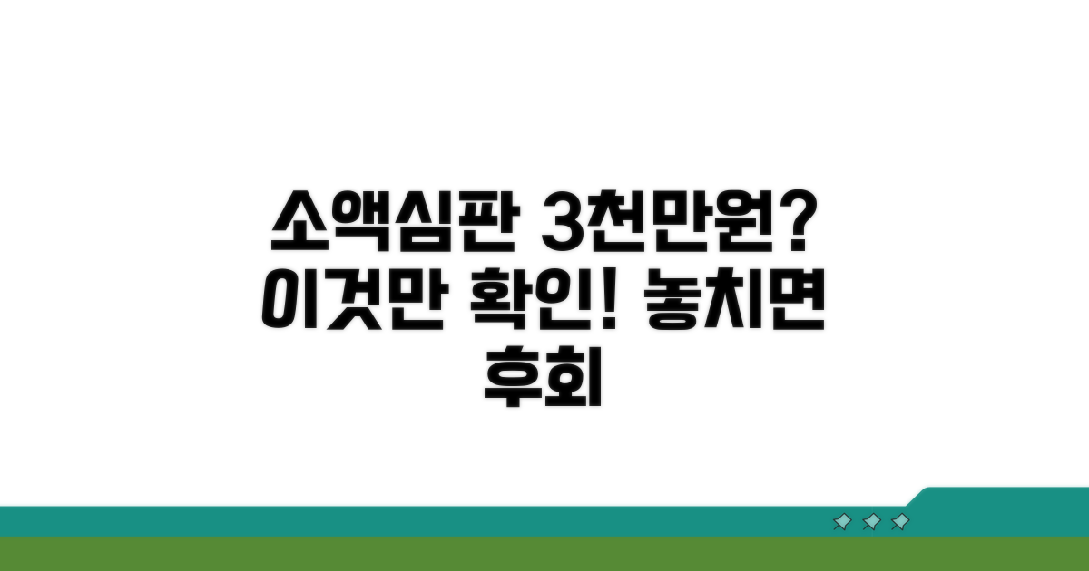 소액심판 3000만원 기준 확인
