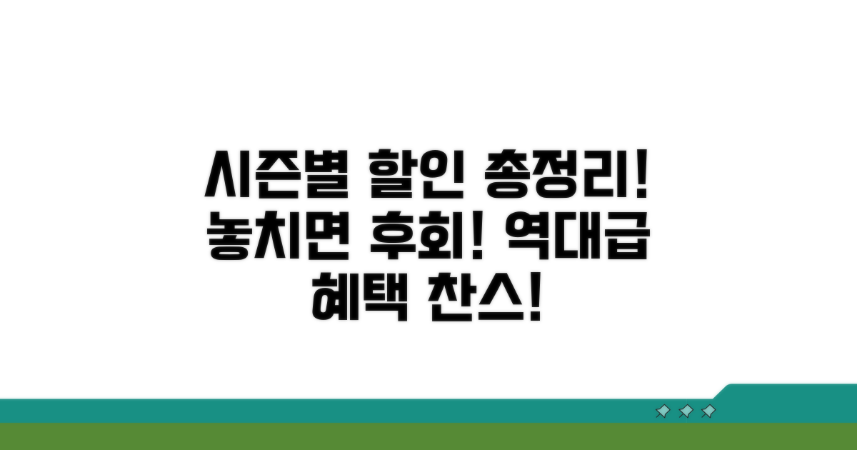 시즌별 할인 혜택 총정리